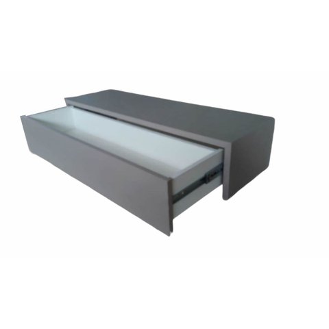 Aparador Suspenso Mdf Cinza com Gaveta 60x40x13