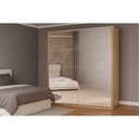 Ver imagem 5 de Guarda Roupa Casal 2 Portas de Correr C/ Espelho e 4 Gavetas Ph 1806 Carvalho Nature/off White -