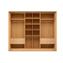 Ver imagem 3 de Guarda Roupa Casal 2 Portas de Correr C/ Espelho e 4 Gavetas Ph 1806 Carvalho Nature/off White -