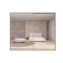 Ver imagem 4 de Guarda Roupa Casal 2 Portas de Correr C/ Espelho e 4 Gavetas Ph 1806 Carvalho Nature/off White -
