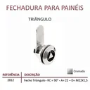 Ver imagem 2 de Fechadura 3f 2812z/l06 Fecho Triangulo Cromado