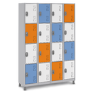 Ver imagem 1 de Armário Guarda Volumes de Aço 16 Portas Cores Diversas Cor:tricolor