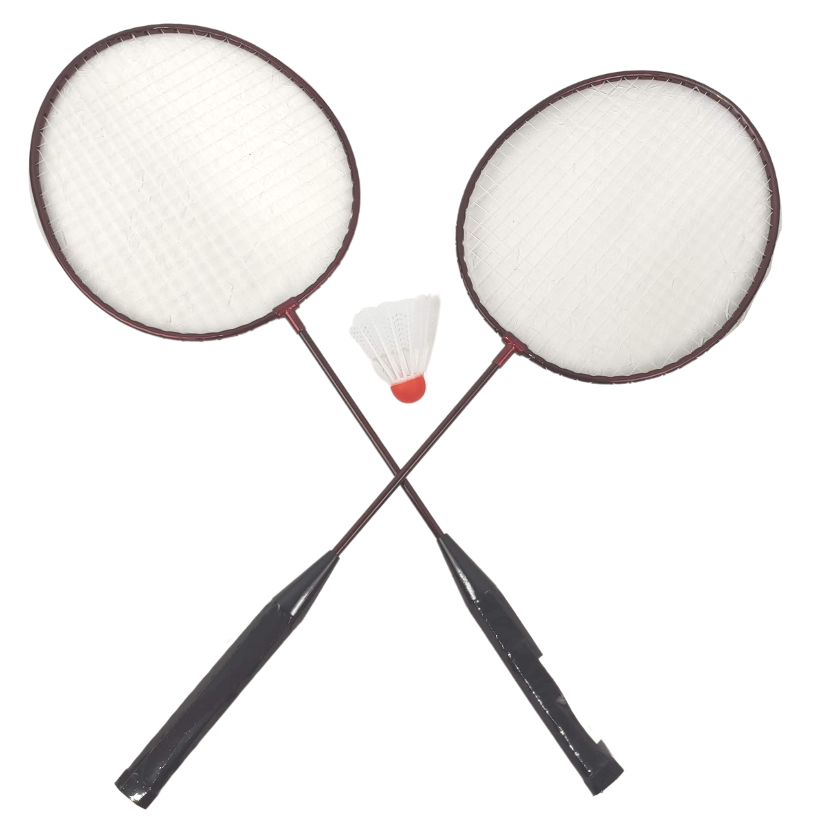 Jogo Badminton Kit 2 Raquetes 1 Peteca Conjunto Esportivo 3 Peças