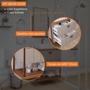 Ver imagem 4 de Gabinete para Banheiro 60 Cm 100% Mdf 2 Gavetas C/ Espelheira Uni Mgm Móveis Cappuccino/freijo