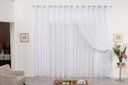 Ver imagem 5 de Cortina 4,00x2,30 Sala Quarto Cozinha Varão Voil Duplo: Branco