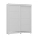 Ver imagem 2 de Guarda-roupa Solteiro Montana 2 Portas 2 Gavetas Branco Brilho - Atualle Móveis