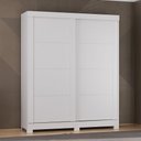 Ver imagem 1 de Guarda-roupa Solteiro Montana 2 Portas 2 Gavetas Branco Brilho - Atualle Móveis