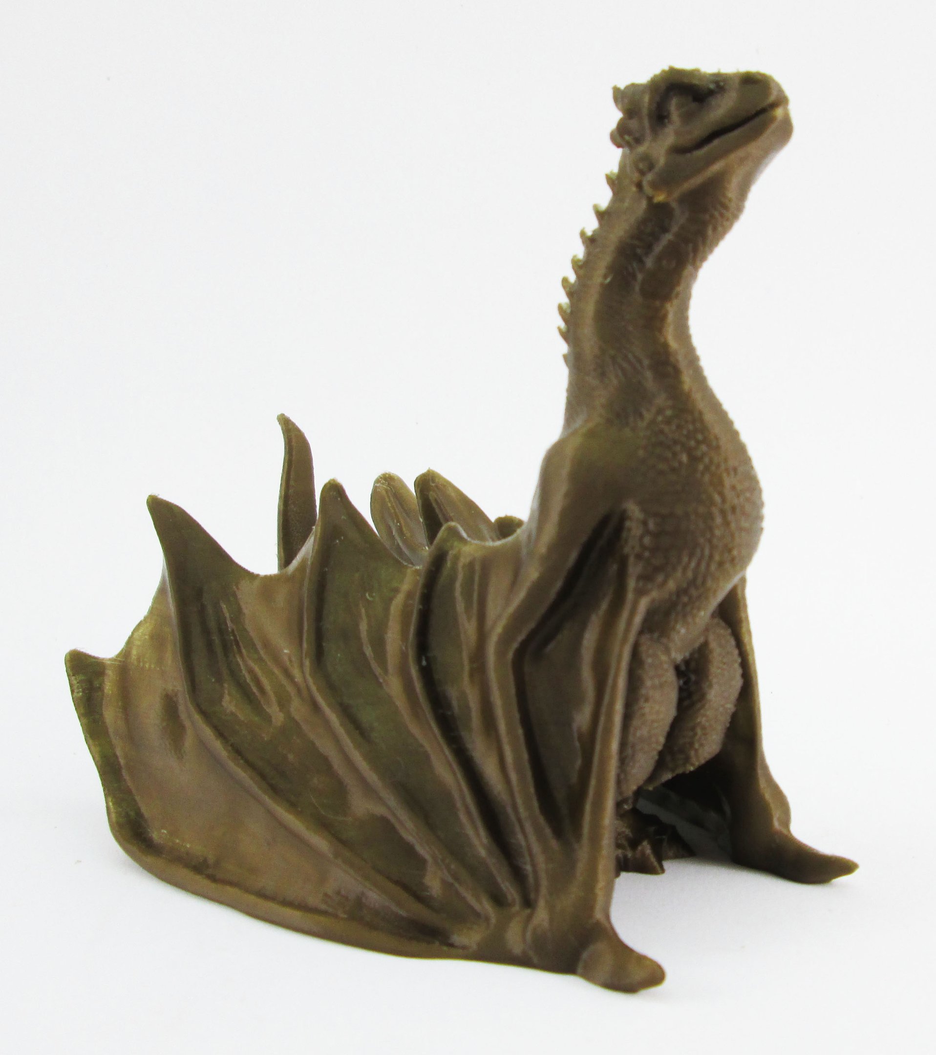 Estatueta Dragão Bebê  10cm altura - Toque 3D: Bronze - 2