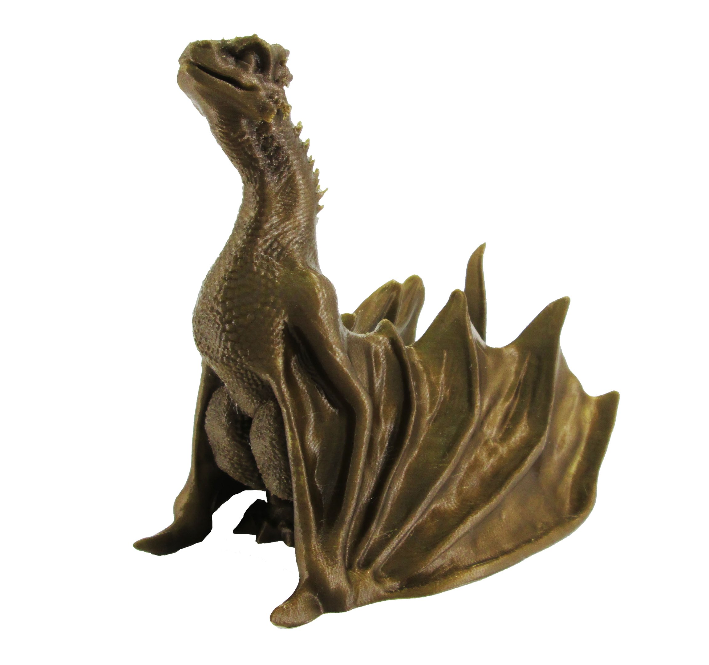 Estatueta Dragão Bebê  10cm altura - Toque 3D: Bronze - 1