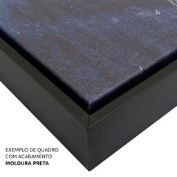 Quadro Decorativo Mulher Dourada Fashion em Tela Canvas Tacolado Moldura Flutuante 4,5cm Preta 100 X - 3