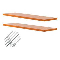 Kit 2 Prateleira Terracota Reta Lisa Suporte Invisível 70cm - 2