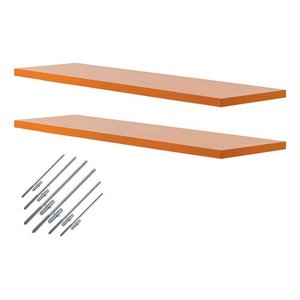 Kit 2 Prateleira Terracota Reta Lisa Suporte Invisível 70cm