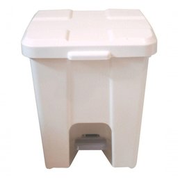 Cesto Lixeira Quadrada Plastica com Pedal 25l Branco - 5