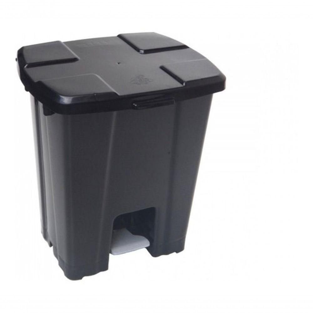 Cesto Lixeira Quadrada Plastica com Pedal 25l Branco - 6