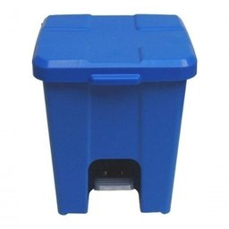 Cesto Lixeira Quadrada Plastica com Pedal 25l Branco - 1