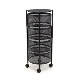 Fruteira Articulada 4 Andares All Black Com Rodinhas – Diversos Ambientes - 3 Fruteira Articulada 4 Andares All Black Com Rodinhas – Diversos Ambientes - 3