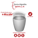 Ver imagem 2 de Porta Algodão e Cotonete para Banheiro Essence Cor Branco Durín