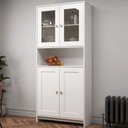 Ver imagem 2 de Armário de Cozinha 4 Portas com Vidro Ac4005 84cm Branco - Decibal