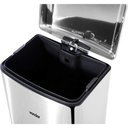 Ver imagem 2 de Lixeira Retangular 30 Litros Inox Cinza Vonder