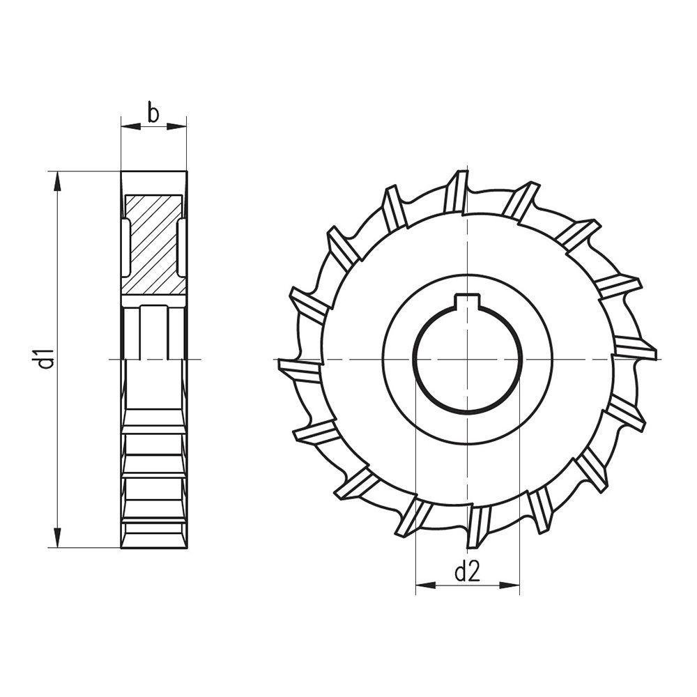 Fresa Circular, Corte 3 Lados - 50x4x16x14 - Din 885 Bh - 4