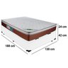 Cama Box Baú Casal Sintético + Colchão Molas Ensacadas Luckspuma Caribe 138x188x66:Branco - 3