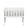 Mini Berço Chiqueirinho 5 em 1 com Rodízios e Colchão Rubi:branco - 1