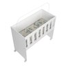 Mini Berço Chiqueirinho 5 em 1 com Rodízios e Colchão Rubi:branco - 2