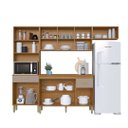 Ver imagem 2 de Cozinha Modulada Compacta Fidelitá Mariana 4 Peças 240cm 12 Portas 2 Gavetas com Tampo
