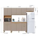 Ver imagem 4 de Cozinha Modulada Compacta Fidelitá Mariana 4 Peças 240cm 12 Portas 2 Gavetas com Tampo