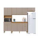 Ver imagem 3 de Cozinha Modulada Compacta Fidelitá Mariana 4 Peças 240cm 12 Portas 2 Gavetas com Tampo
