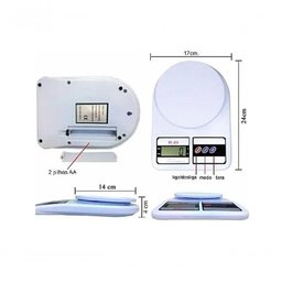Balança Digital de Objetos Pesa 1gr até 10kg Balança para Cozinha - 3