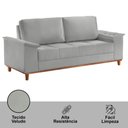 Ver imagem 3 de Sofá Ravena Veludo 03 Lugares D28 Meu Sofá Online