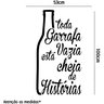 Adesivo de Parede Toda Garrafa Está Cheia de Historias:53 X 100 Cm - 2