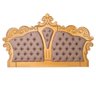 Cabeceira de Cama Roma Queen Suspensa Capitonê Dourado e Bege Escuro Soberati Cabeceira de Cama Quee - 1