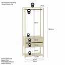 Ver imagem 6 de Guarda-Roupas Closet Modulado Siena 202cm 4 Gavetas 2 Cabideiros e 5 Prateleiras Yescasa