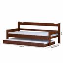 Ver imagem 4 de Sofá Cama com Cama Auxiliar Solteiro Madeira Maciça Esmeralda Nemargi Castanho com 2 Colchões