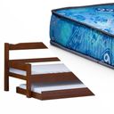Ver imagem 3 de Sofá Cama com Cama Auxiliar Solteiro Madeira Maciça Esmeralda Nemargi Castanho com 2 Colchões
