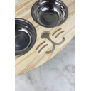 Ver imagem 2 de Comedouro Elevado Ergonômico – Gato - Pé Médio 43x30x14