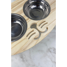 Comedouro Elevado Ergonômico – Gato - Pé Médio 43x30x14 - 2