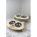 Ver imagem 1 de Comedouro Elevado Ergonômico – Gato - Pé Médio 43x30x14