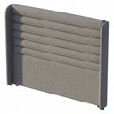 Ver mais imagens de Cabeceira Estofada para Cama Box Casal Padrão Sasha 140cm Moderna Linho Cinza - Desk Design