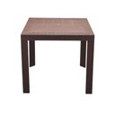 Ver imagem 5 de Mesa de Jantar Quadrada Ibiza 80 Cm (largura) em Polipropileno Marrom com Tramas Simulando Rattan