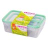 Kit Pote Plástico com Travas Hermético Verde Menta 3pçs Sanremo - 2
