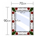 Ver imagem 6 de Moldura de Espelho em Ferro Colorida com Flores Artesanais Para Banheiro Libertas Rosas Artesanato E