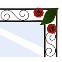 Ver mais imagens de Moldura de Espelho em Ferro Colorida com Flores Artesanais Para Banheiro Libertas Rosas Artesanato E