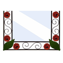 Ver imagem 7 de Moldura de Espelho em Ferro Colorida com Flores Artesanais Para Banheiro Libertas Rosas Artesanato E