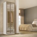 Ver imagem 1 de Guarda Roupa Modular 2 Portas Reflecta com Prateleiras/Cabideiros 70cm Altezza Belmax:Branco