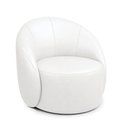 Ver imagem 5 de Poltrona Decorativa Orgânica Giratória Kit 2 Lua Sintético Pu D03 - D’Rossi