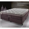 Cama Box King Marrom + Colchão Molas Ensacadas Detroit Visco Gel Pillow In 158x198x68cm - 2