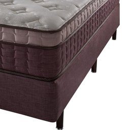 Cama Box King Marrom + Colchão Molas Ensacadas Detroit Visco Gel Pillow In 158x198x68cm - 5